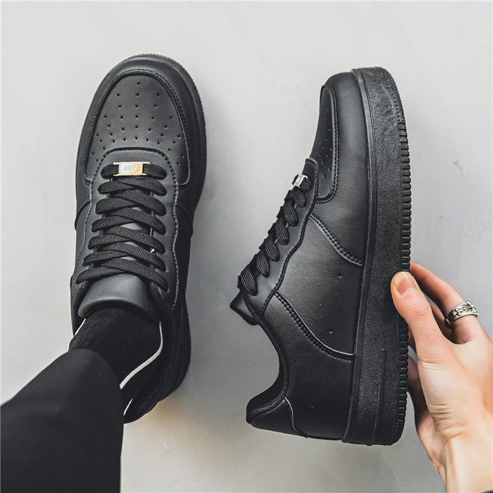 Damen Klassische Leder Sneakers mit atmungsaktivem Design Drune