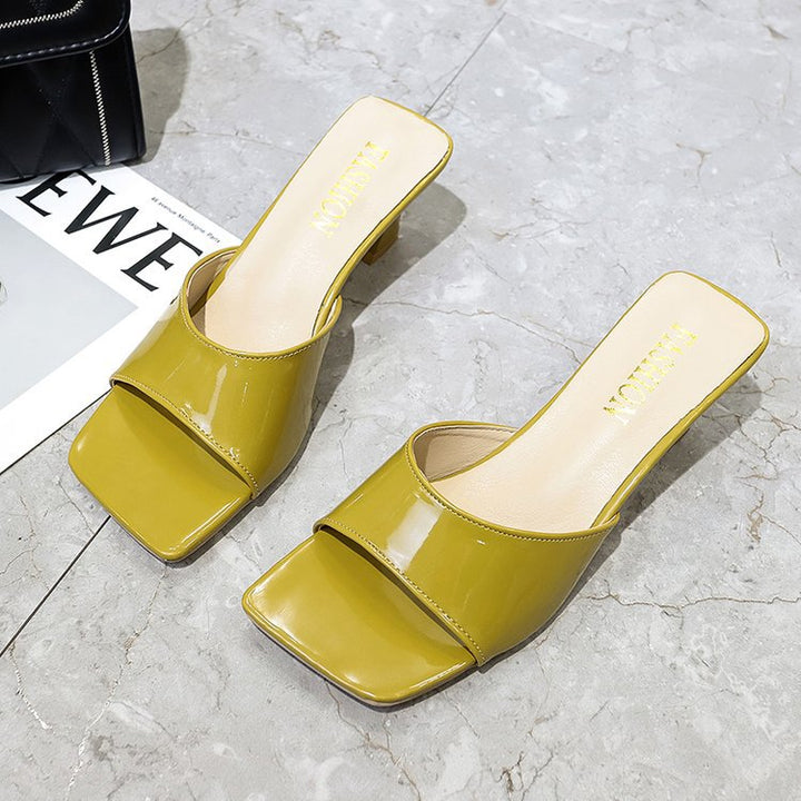 Damen Chic Open-Toe Slide High Heels mit Komfortpolsterung Drune