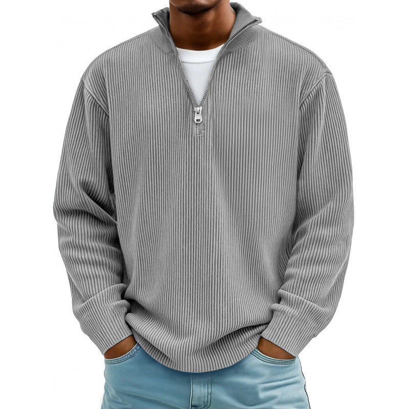 Herren Modischer Sweatpullover mit Reißverschluss Drune