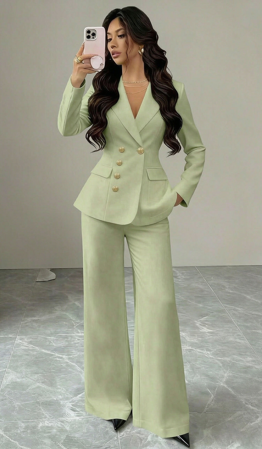 Damen Eleganter Blazer im Vintage-Stil Drune