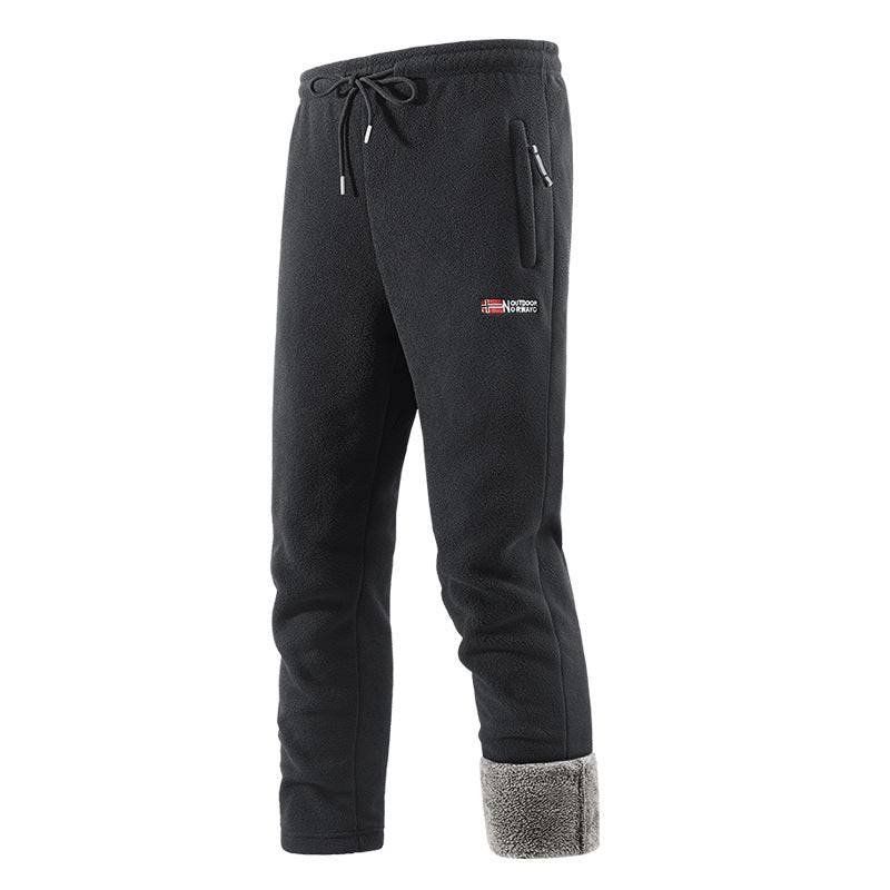 Herren Thermo‑Fleecehose mit hochfloriger Sherpa‑Innenfütterung und Reißverschlusstaschen Drune