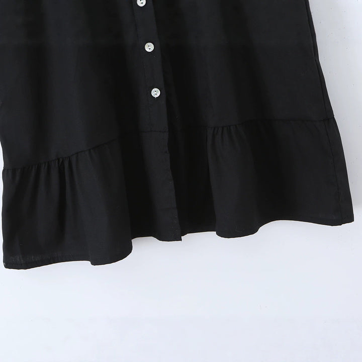 Damen Off-Shoulder Carmenkleid mit Knopfleiste, taillierter A‑Linie und kariertem Rüschenbesatz Drune