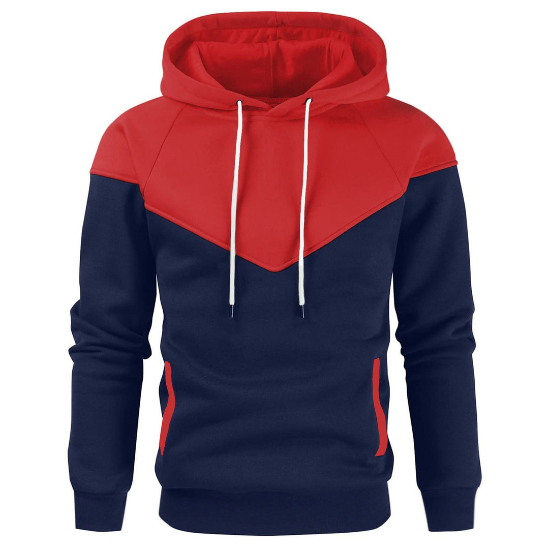 Herren modischer Hoodie mit innovativem Patchwork-Design Drune