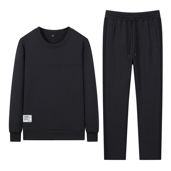 Herren lässiges Trainingsset mit Reißverschluss-Bomber, Rundhals-Sweatshirt und elastischer Jogginghose Drune
