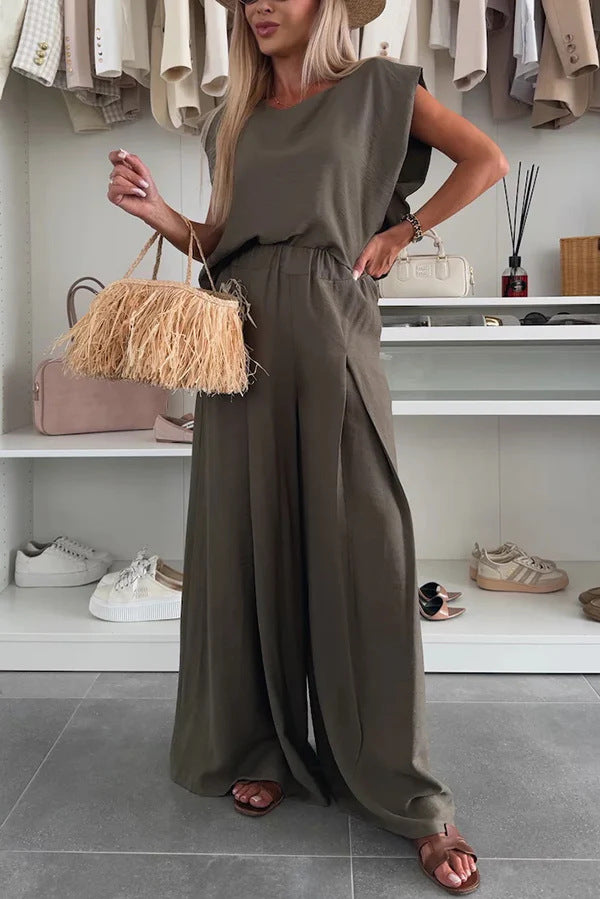 Damen Eleganter Jumpsuit mit lässigem Oversized-Schnitt und weitem Bein Drune