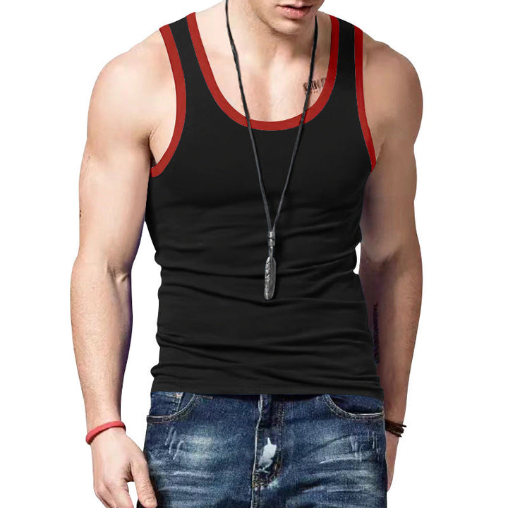 Herren sportliches Tanktop mit Kontraststreifen Drune