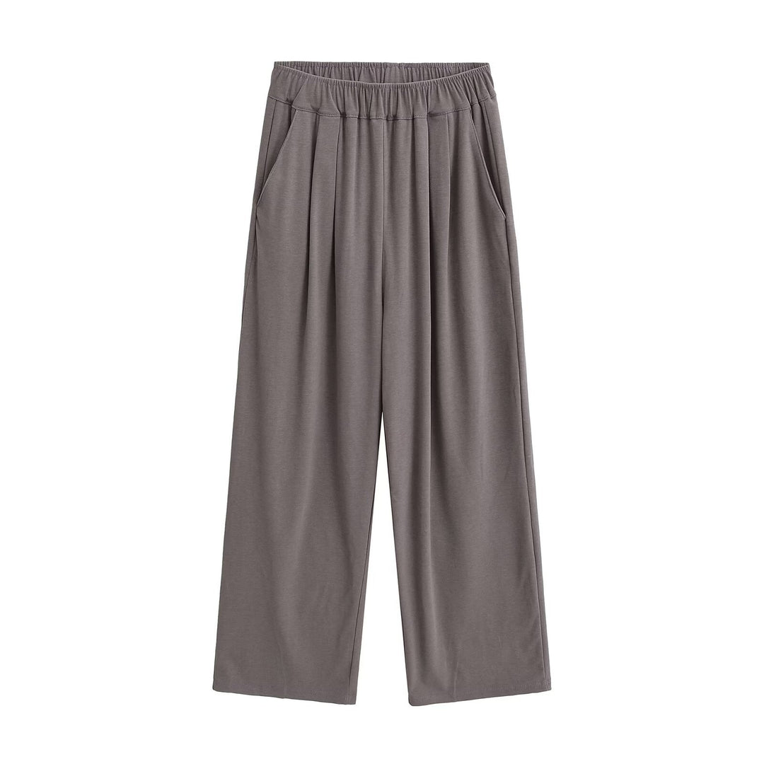 Damen Weite Chino-Hose mit elastischem Bund Drune