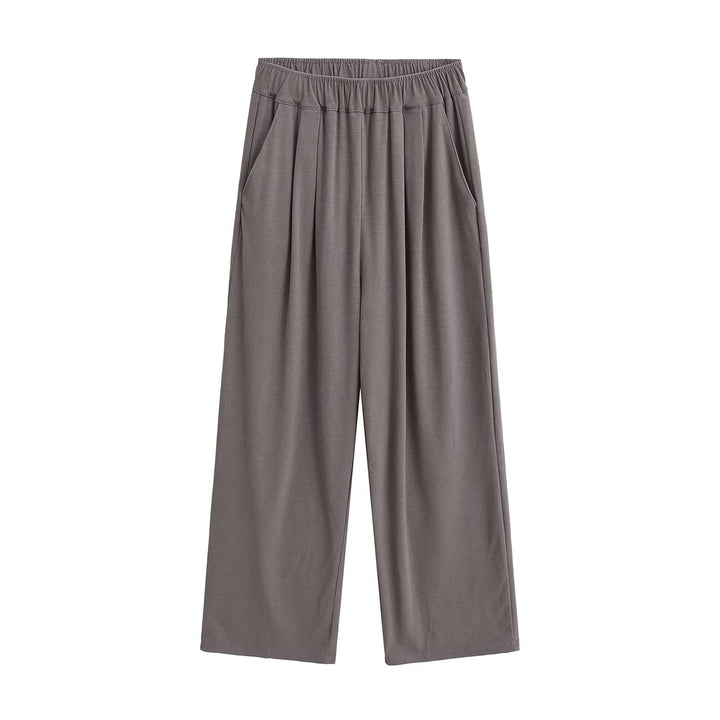 Damen Weite Chino-Hose mit elastischem Bund Drune