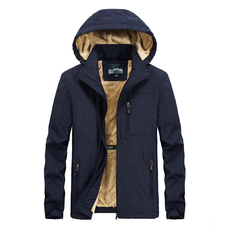 Herren Funktionale Outdoorjacke mit warmem Fleecefutter Drune