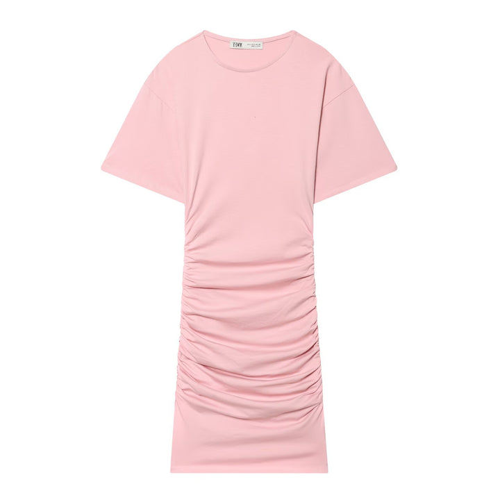 Damen Midikleid mit eleganter Raffung und weitem Kurzarm Drune