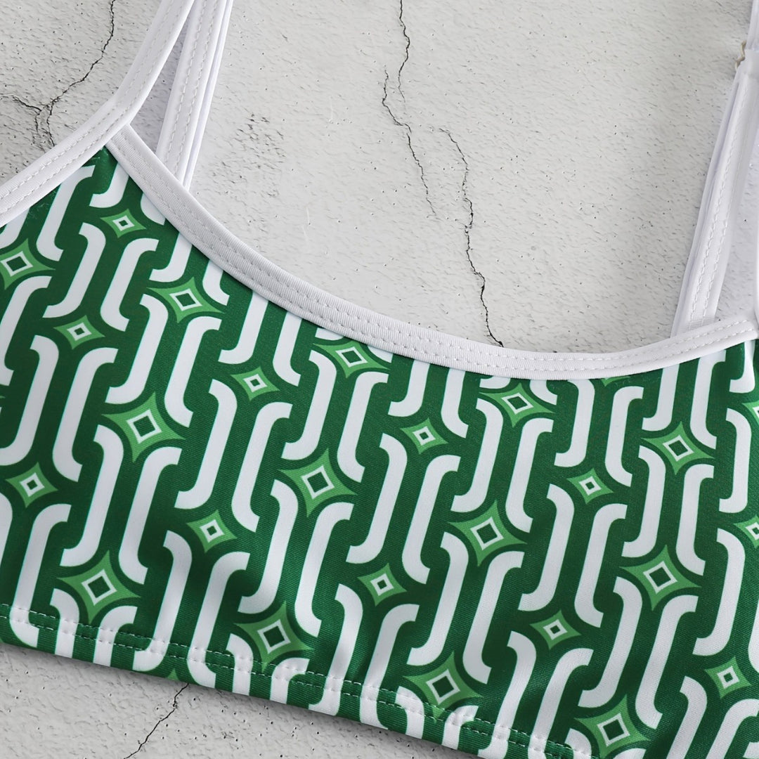 Damen Bikini-Set mit verträumtem geometrischem Muster Drune