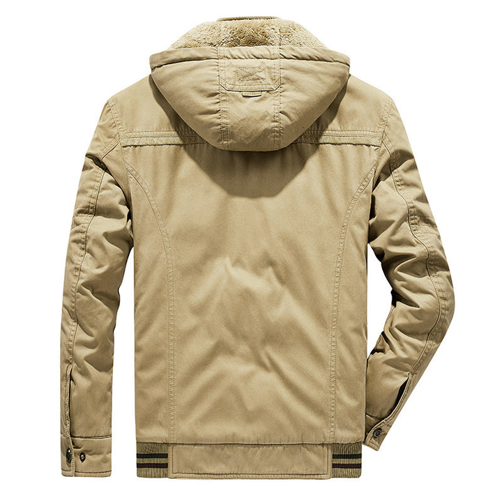 Herren Utility-Kapuzenjacke im Field-Parka-Stil mit Thermofutter und Multifunktions-Taschen Drune