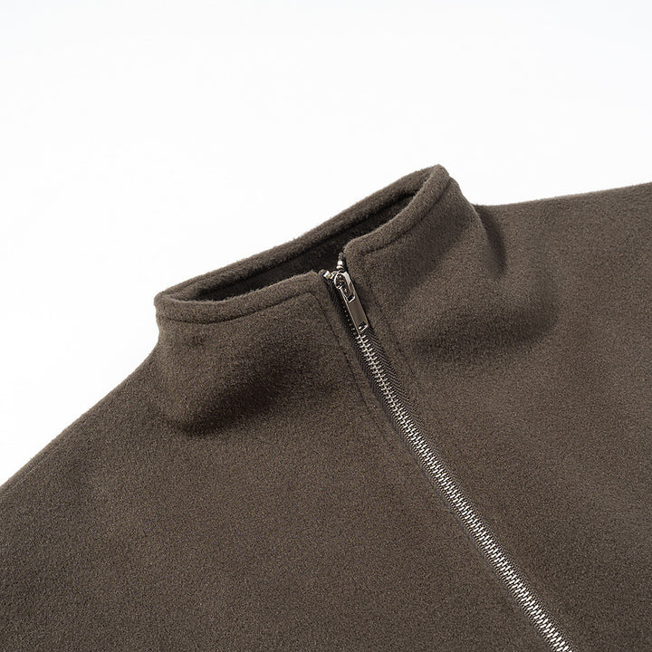 Damen kurz geschnittene Fleecejacke mit Stehkragen und durchgehendem Reißverschluss Drune