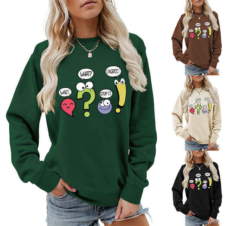 Damen lässiger Pullover mit humorvollem Print Drune