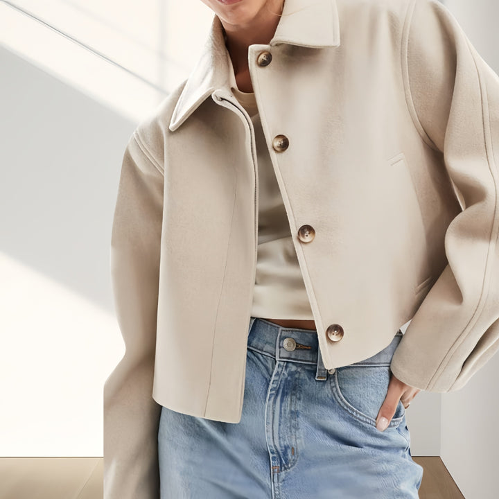 Damen Kurze, kuschelige Jacke aus weichem Wollmix Drune