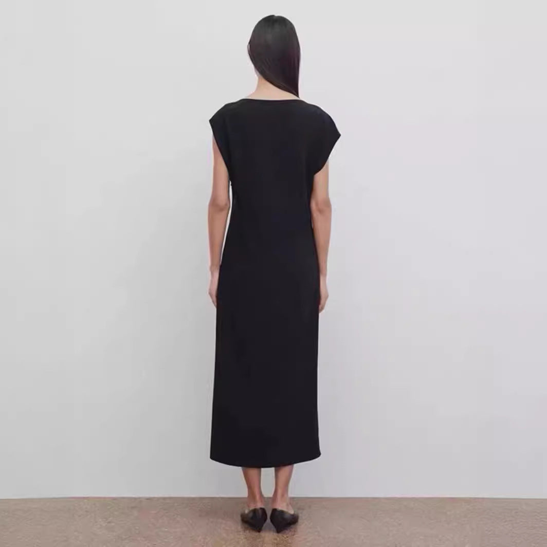 Damen Fließendes Midikleid mit reduziertem Schnitt Drune