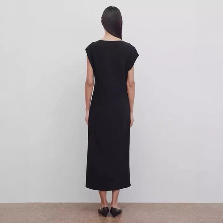 Damen Fließendes Midikleid mit reduziertem Schnitt Drune
