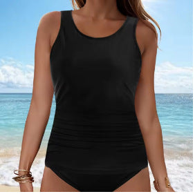 Damen Tankini-Oberteil mit Raffung Drune