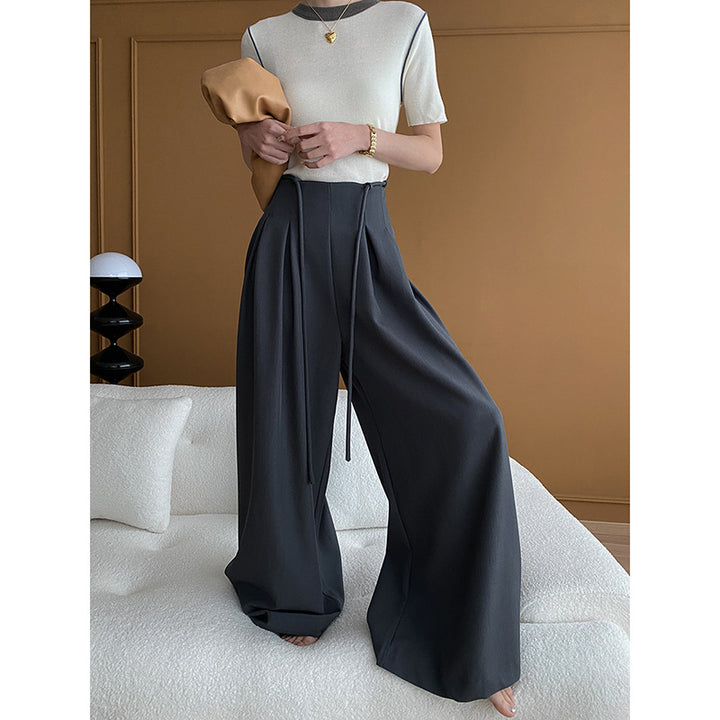 Damen Elegante High-Waist Palazzo-Hose Drune