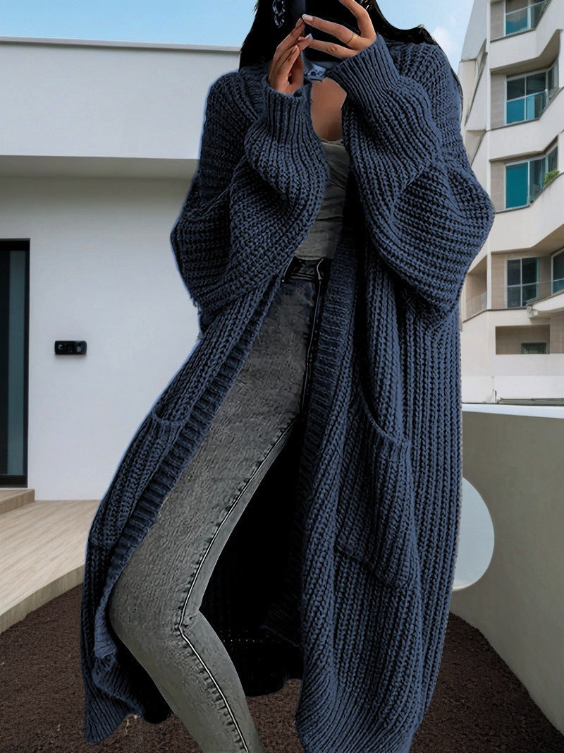 Damen Großer Strickcardigan mit offenen Ärmeln und gemütlichem Schnitt Drune