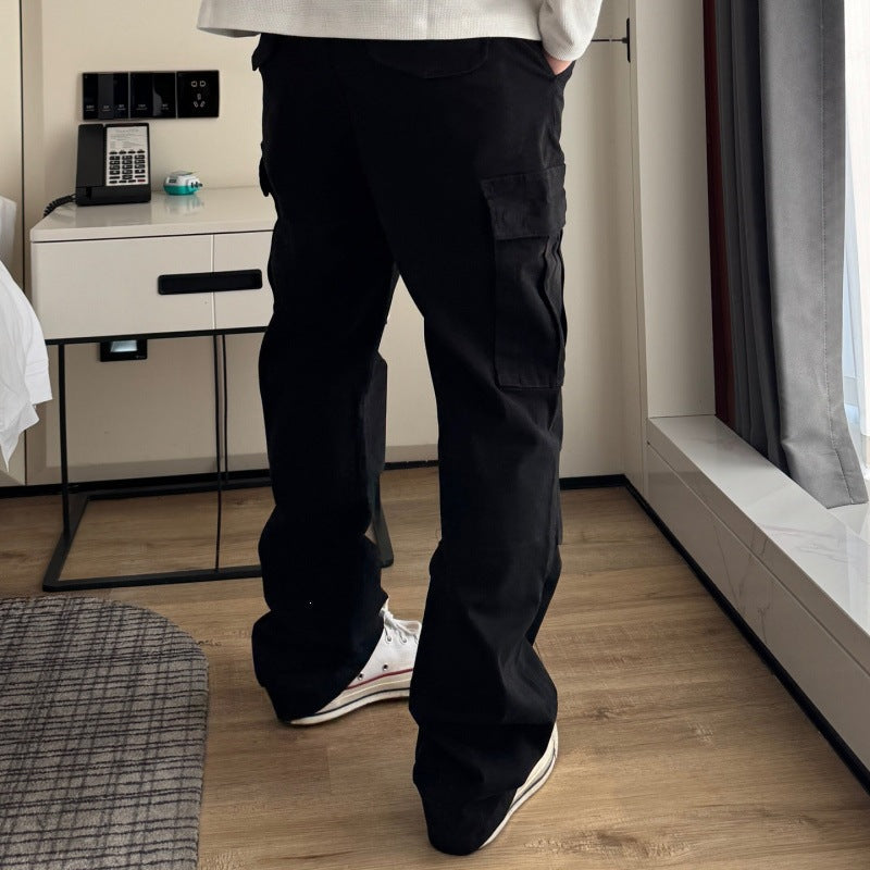 Damen Modische Cargo-Hose mit weitem Schnitt Drune