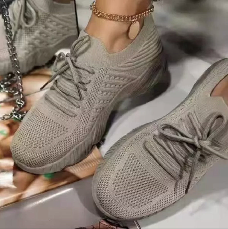 Damen  leichte Strick-Sneaker mit sockenähnlichem Obermaterial, gepolsterter Komfortsohle und flexibler Profil-Laufsohle Drune