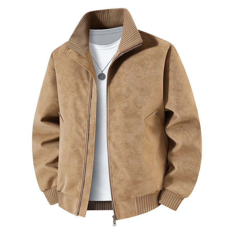 Herren Elegante und stilvolle Kunstlederjacke Drune