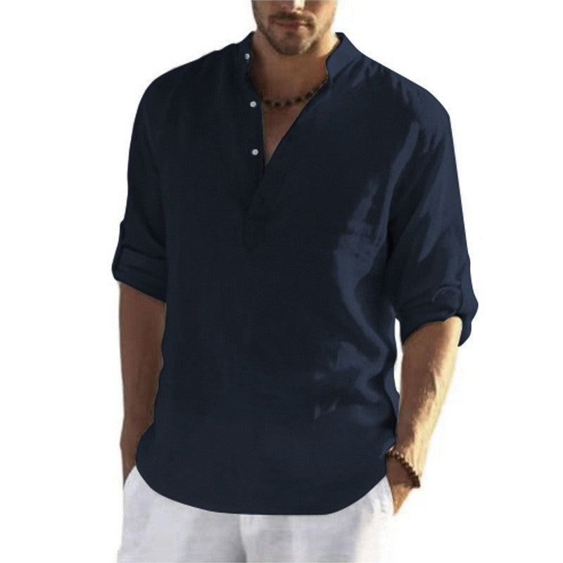 Herren Leichte Leinenhemd Drune