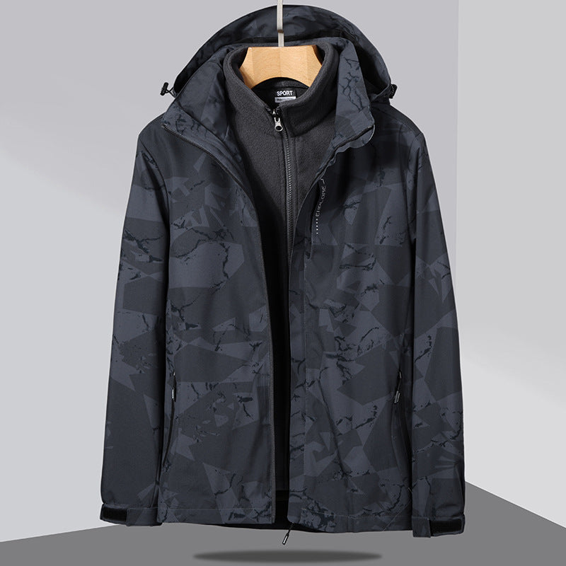 Damen zweilagige Softshelljacke mit abnehmbarer Fleece-Innenjacke und Kapuze Drune