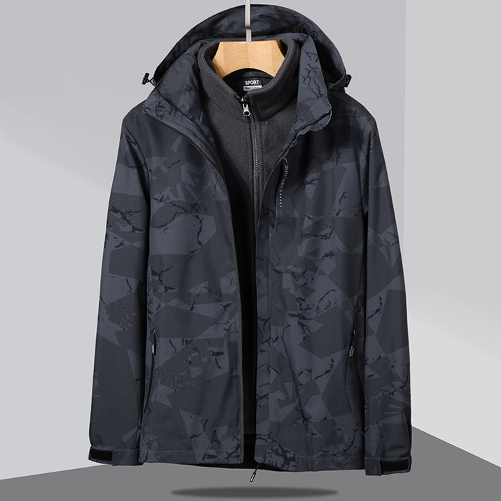 Damen zweilagige Softshelljacke mit abnehmbarer Fleece-Innenjacke und Kapuze Drune