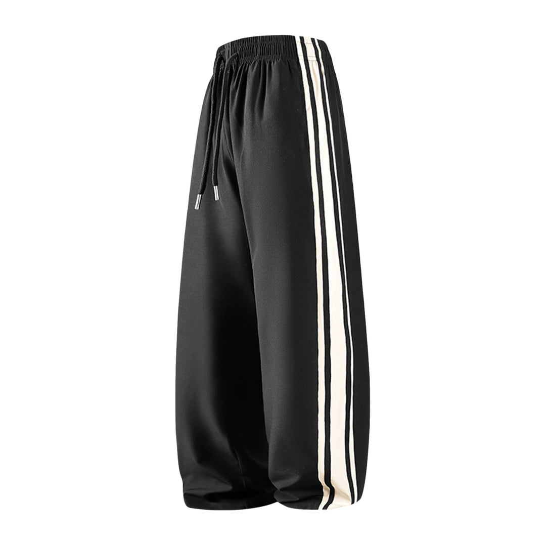Damen Weite Trackpants mit Tunnelzugbund und seitlichen Kontraststreifen Drune