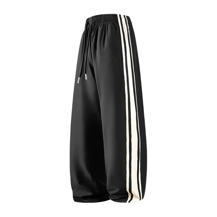 Damen Weite Trackpants mit Tunnelzugbund und seitlichen Kontraststreifen Drune