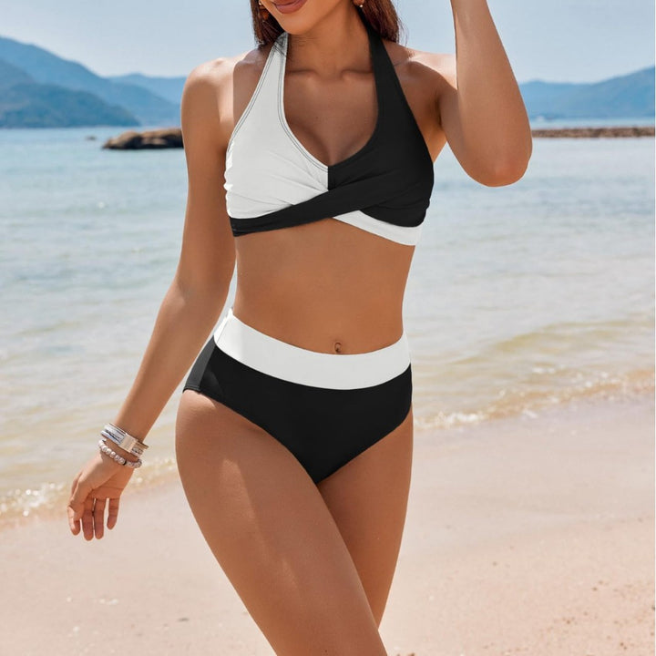 Damen Bikini-Set mit stützendem Oberteil und hoch geschnittenem Slip Drune