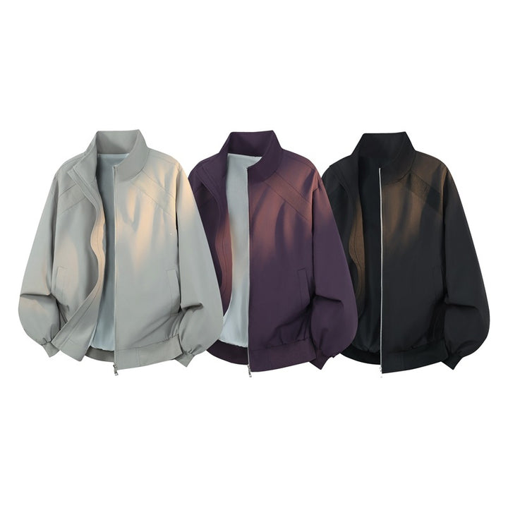 Damen Blouson‑Jacke im Oversize‑Schnitt mit Ballonärmeln, Stehkragen & elastischem Bund Drune