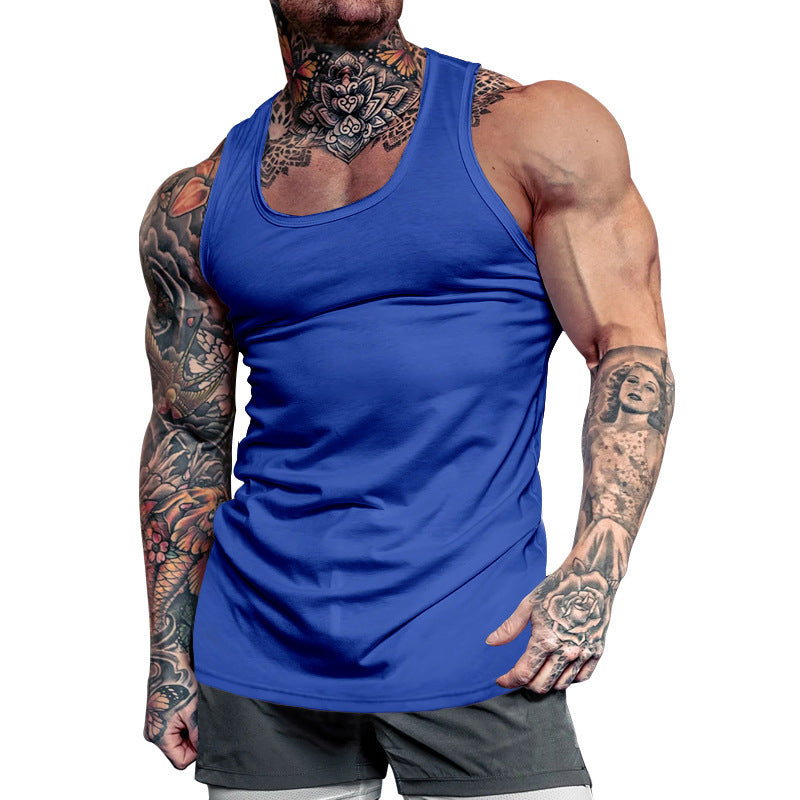 Herren Ärmelloses Sport-Tanktop aus atmungsaktivem Baumwollmix mit feuchtigkeitsableitenden Eigenschaften Drune