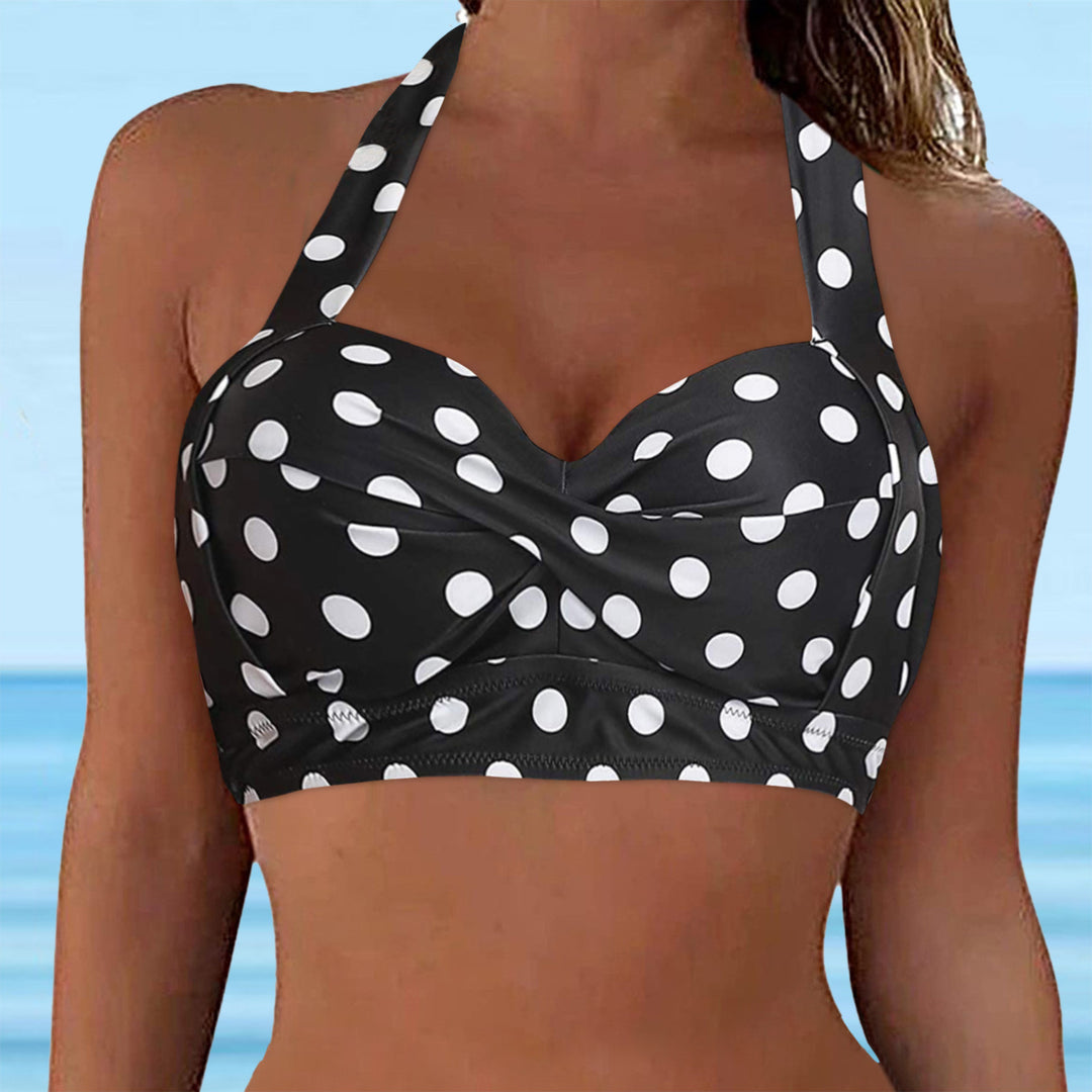 Damen Sportliches Bikinioberteil mit tiefem Ausschnitt und Halter-Design Drune