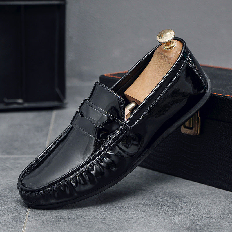 Herren Elegante Mokassins aus hochwertigem Lackleder Drune
