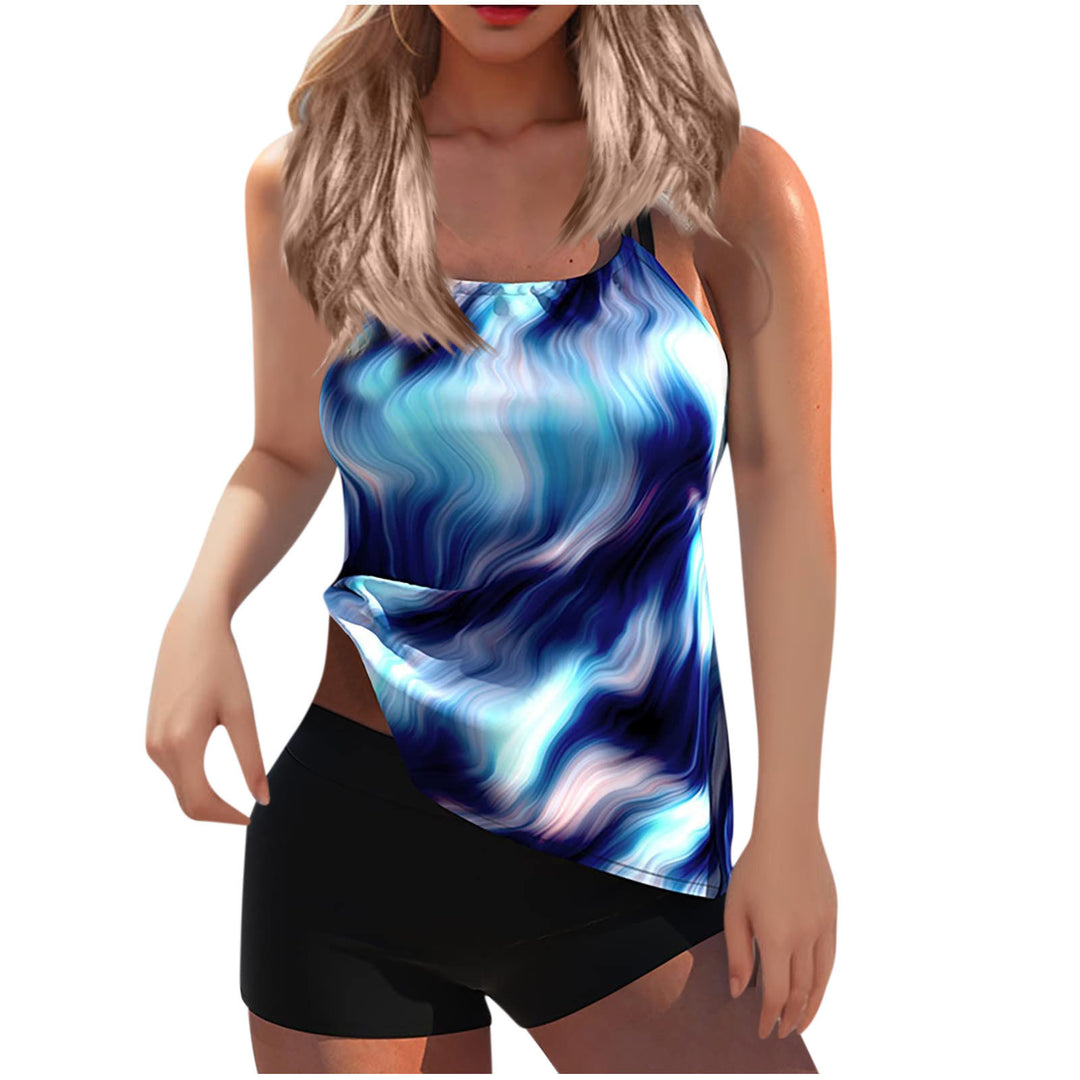 Damen Sportliches Tankini-Set mit stylischem Oberteil und bequemen Shorts Drune