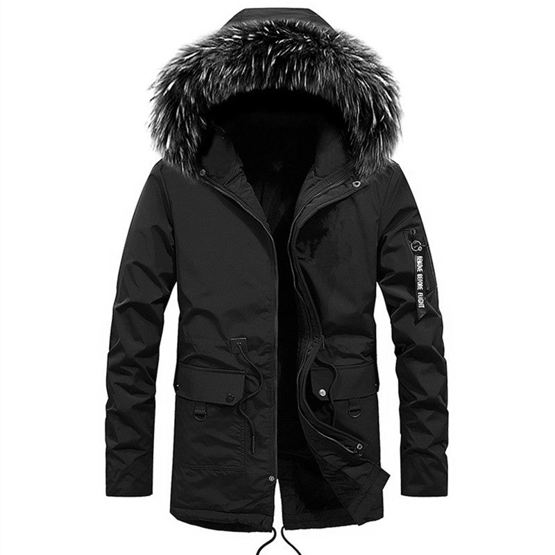 Herren Thermo-Parka mit abnehmbarer Kunstfellkapuze und wasserabweisender Isolierung Drune