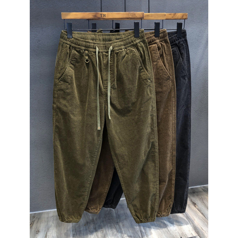Herren Bequeme Cord-Hose mit elastischem Bund Drune