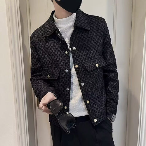 Herren Designjacke mit strukturierten Stoffdetails Drune