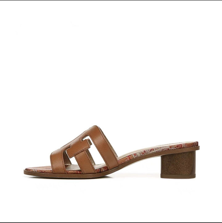 Damen modische Schlappen mit elegantem Blockabsatz und detailverliebt gestaltetem Obermaterial Drune