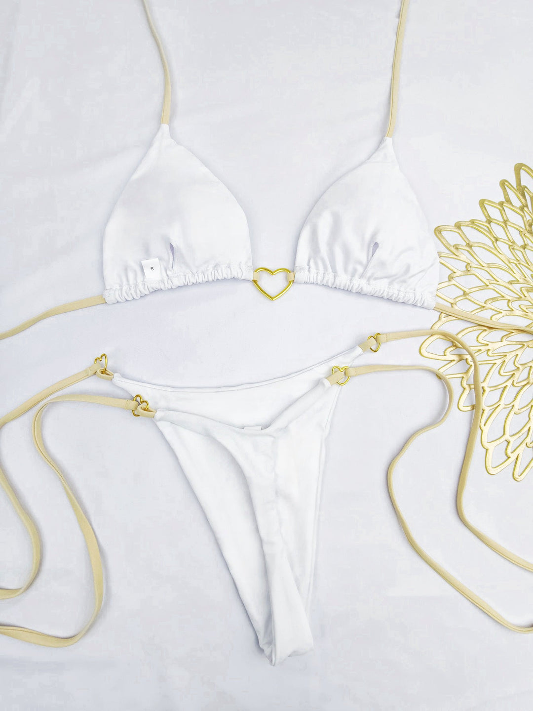 Damen Bikini-Set mit herzförmigem Detail und verstellbaren Trägern Drune