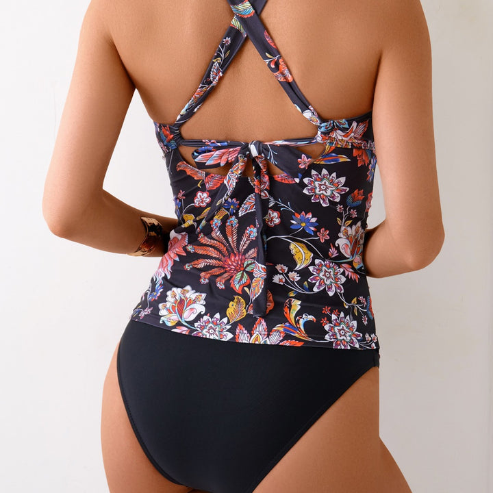 Damen Freizeitabzeichen Tankini mit dekorativen Cut-Outs Drune
