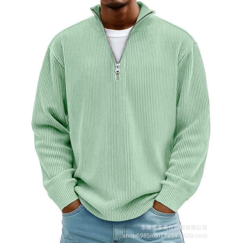 Herren Modischer Sweatpullover mit Reißverschluss Drune