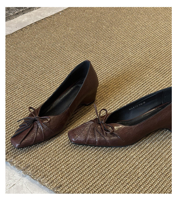 Damen elegante Ballerinas mit raffiniertem Faltendesign und bequemer Innensohle Drune
