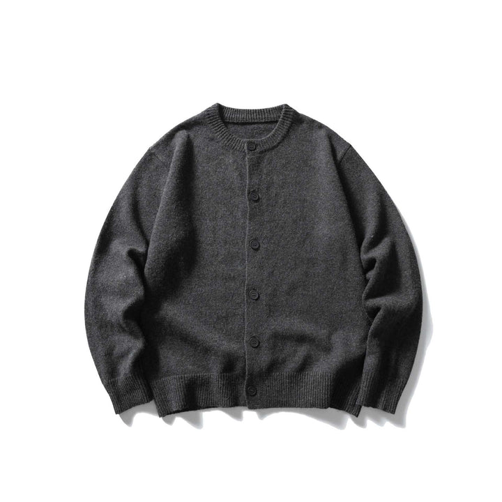 Damen Feinstrick-Cardigan mit Rundhalsausschnitt, durchgehender Knopfleiste und breiten Rippbündchen Drune