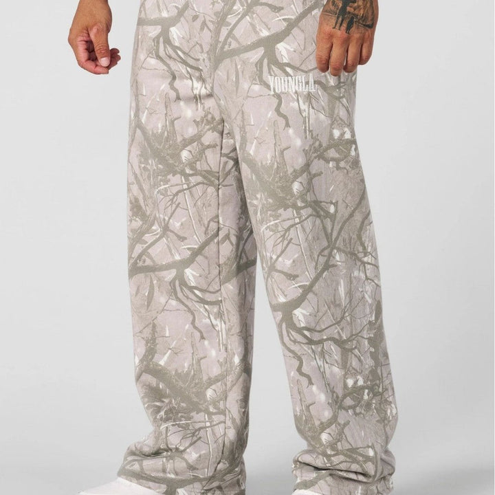 Herren nan weite Camouflage-Jogginghose mit elastischem Komfortbund und Oberschenkel-Logo Drune