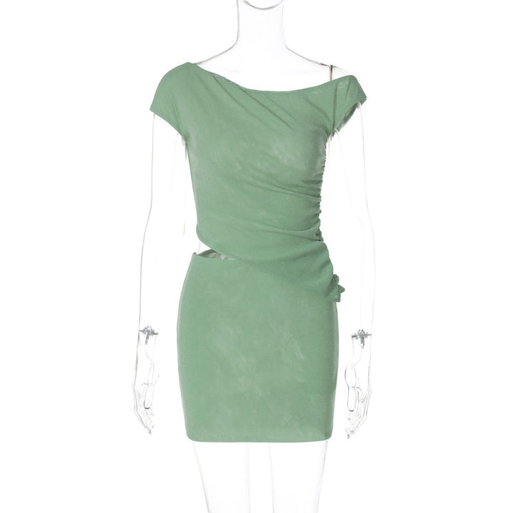 Damen Figurumspielendes Cocktailkleid mit raffiniertem Raffungselement Drune