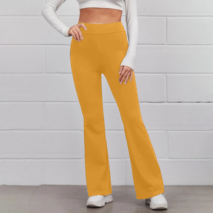Damen Hochsitze Flared-Hosen Drune